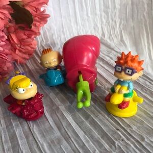 Vintage RUGRATS plastic set of 3 toys action figures Tommy Chuckie Angela